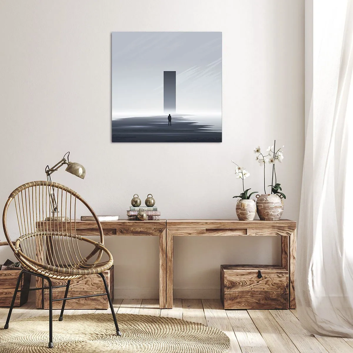 Quadro em tela - Oportunidade ou ameaça? - 50x50 cm