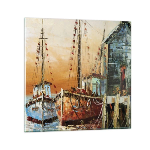 Quadro em vidro - Um regresso tranquilo - 30x30 cm