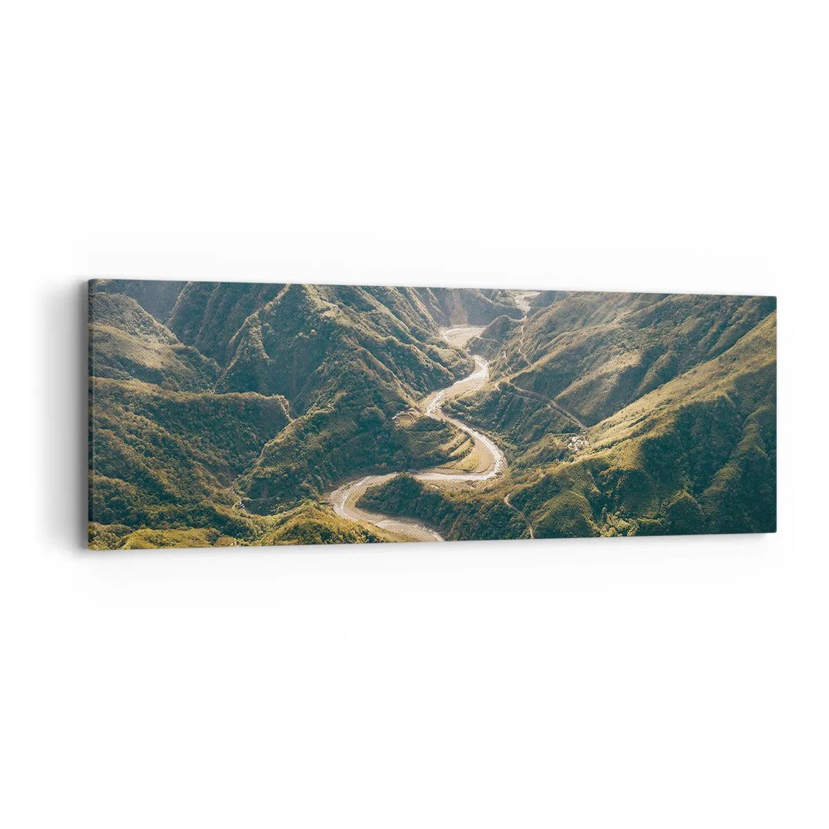 Quadro em tela - Direto do coração das montanhas - 90x30 cm
