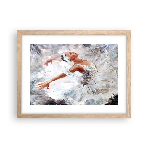 Pôster com moldura de carvalho claro - Delicado e leve como tule - 40x30 cm