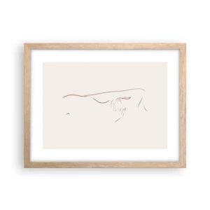 Pôster com moldura de carvalho claro - A forma do desejo - 40x30 cm