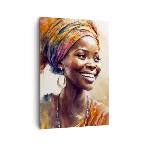 Quadro em tela - Rainha africana - 70x100 cm