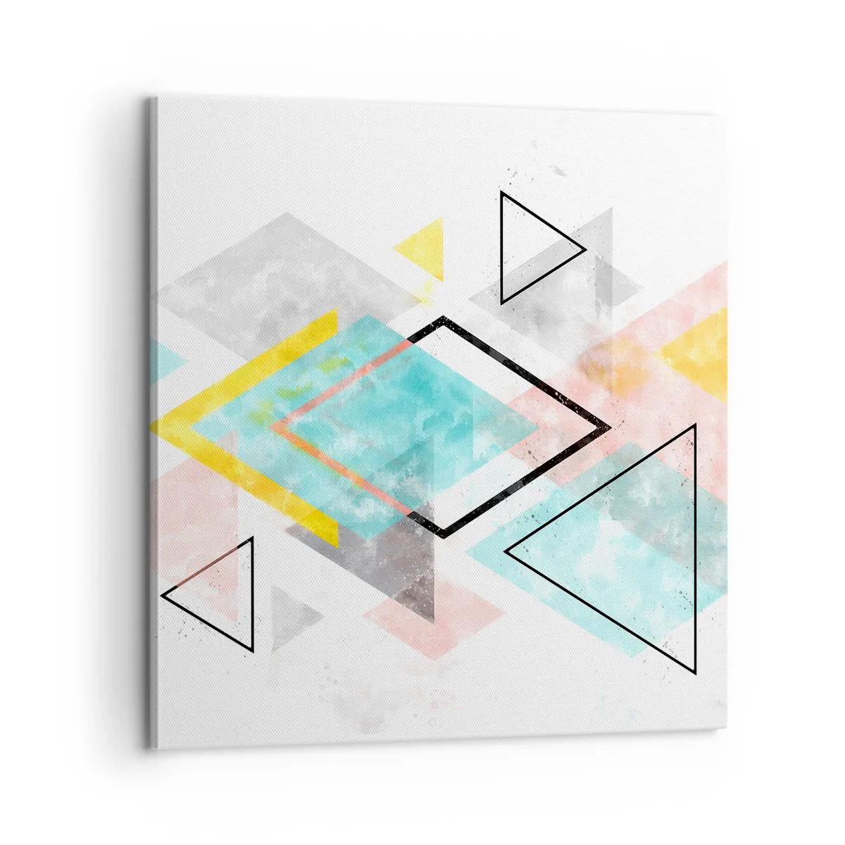 Quadro em tela - Jogo geométrico - 60x60 cm