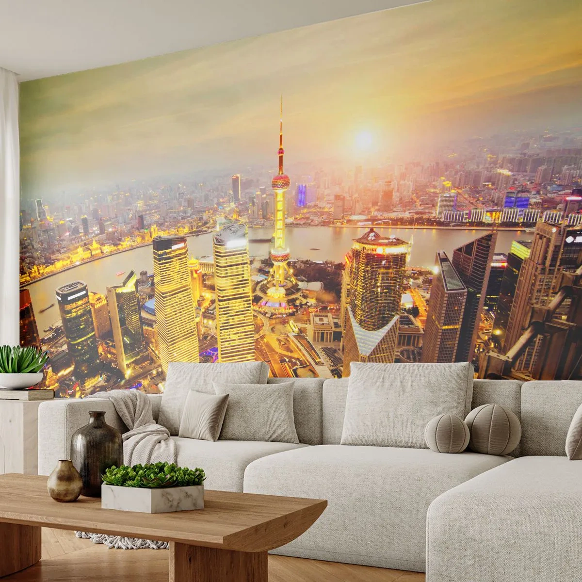 Papel de Parede Autocolante Deluxe Sticker - Sonho asiático - Cidade, Paisagem, Arquitetura - 250x175 cm