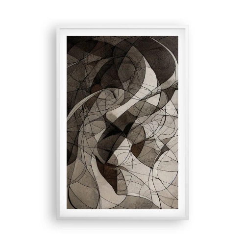 Pôster em moldura branca - Circulação das cores da terra - 61x91 cm