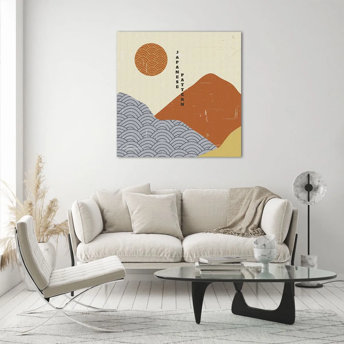 Quadro em vidro - No espírito japonês - 30x30 cm