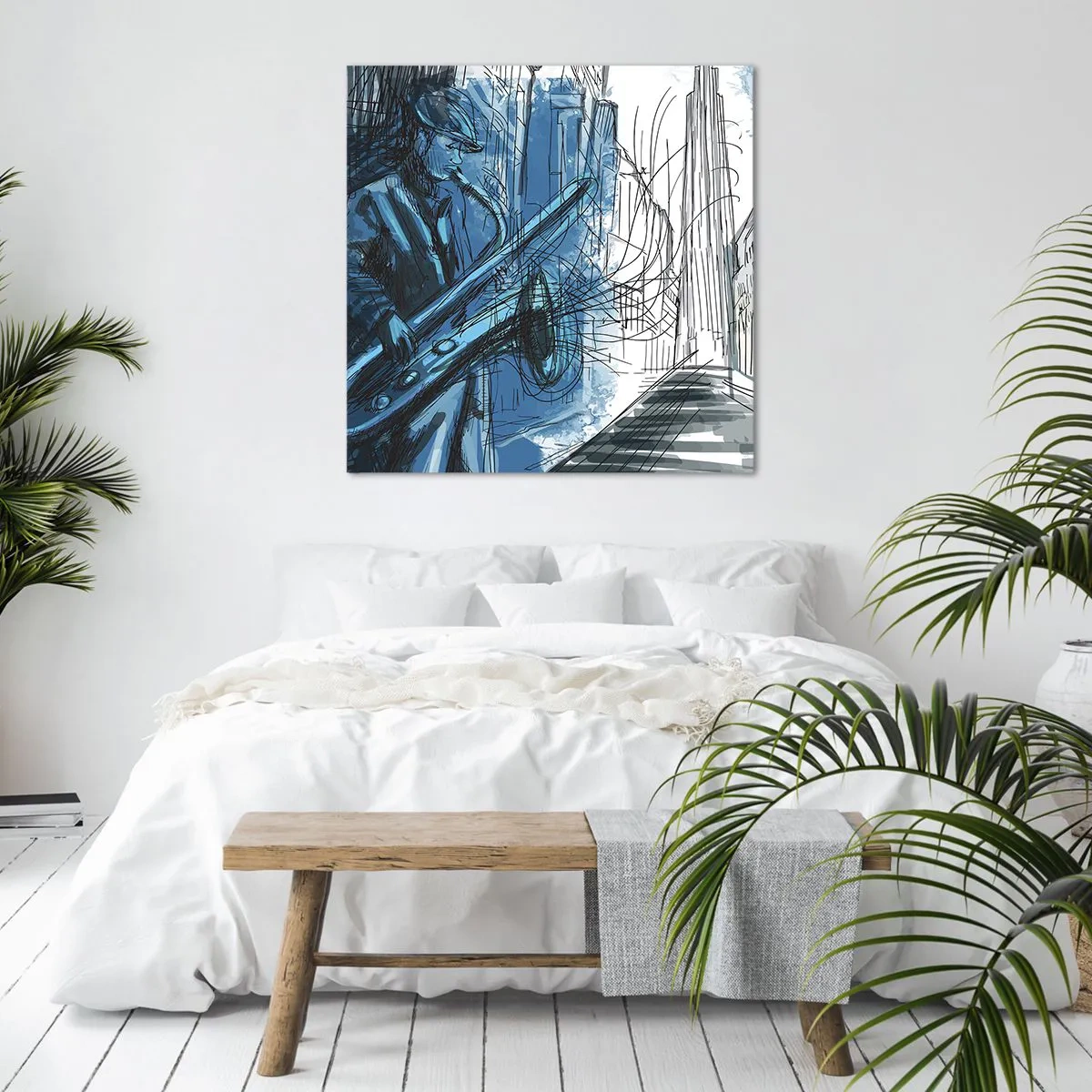 Quadro em tela - Rapsódia Urbana - 70x70 cm