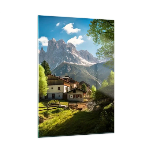 Quadro em vidro - Idílio alpino - 50x70 cm