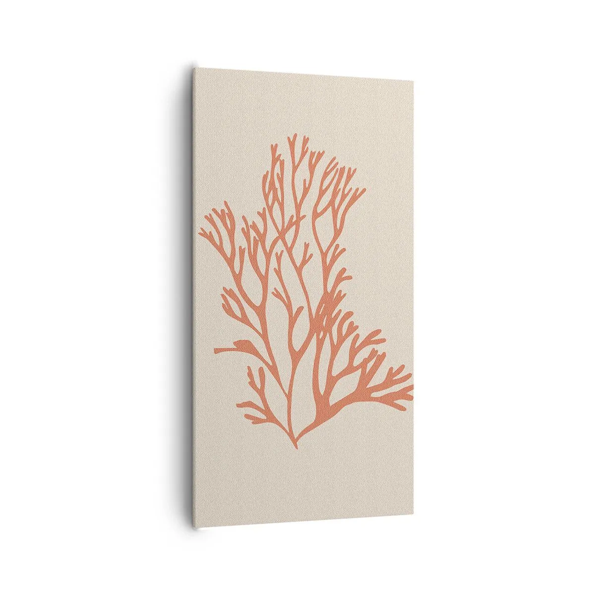 Quadro em tela - Filigrana coral - 65x120 cm