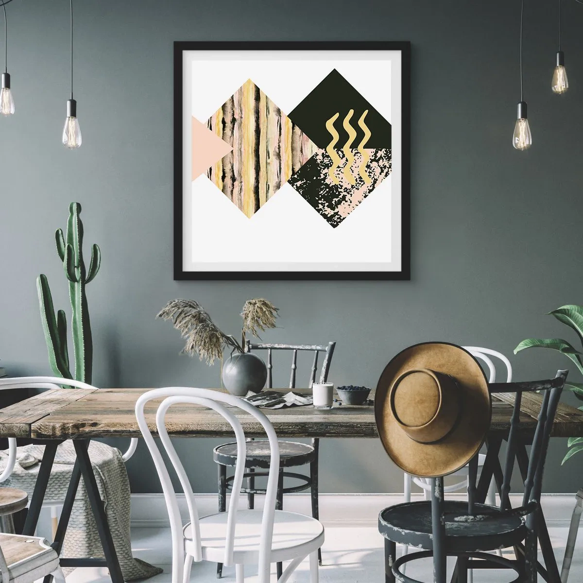 Pôster com moldura preta - Não é tão simples assim - 60x60 cm