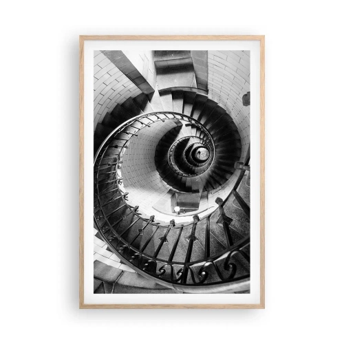 Pôster com moldura de carvalho claro - Cada vez mais alto - 61x91 cm