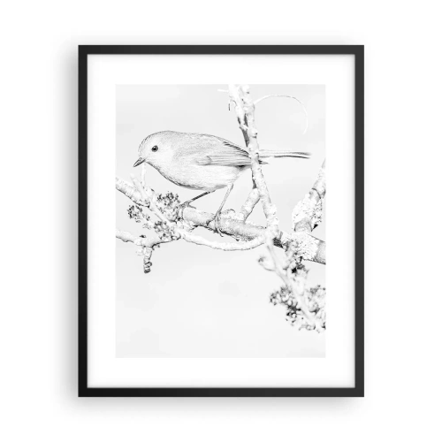 Pôster com moldura preta - Manhã de inverno - 40x50 cm