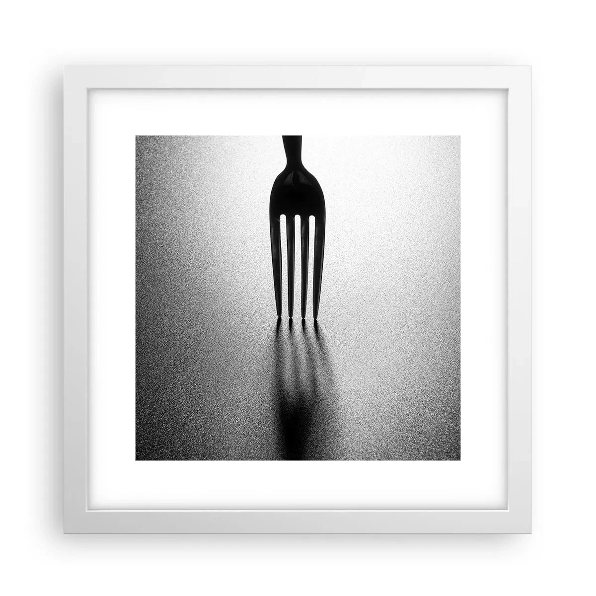 Pôster em moldura branca - Luz e sombra - 30x30 cm