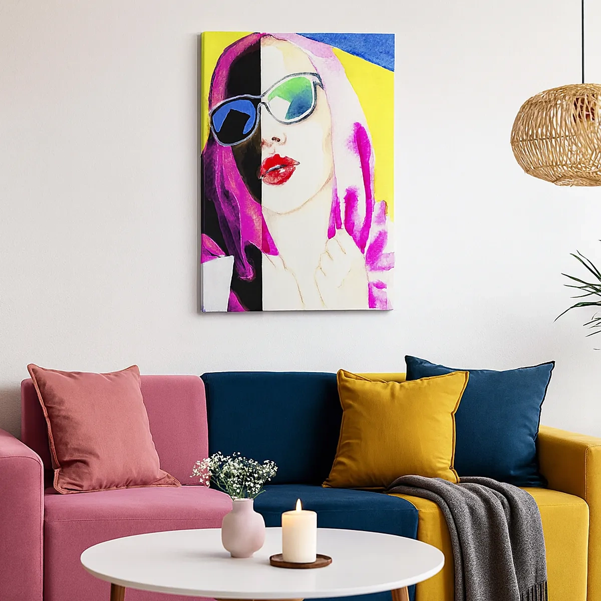 Quadro em tela - Eu não sou branca e não sou preta - 50x70 cm