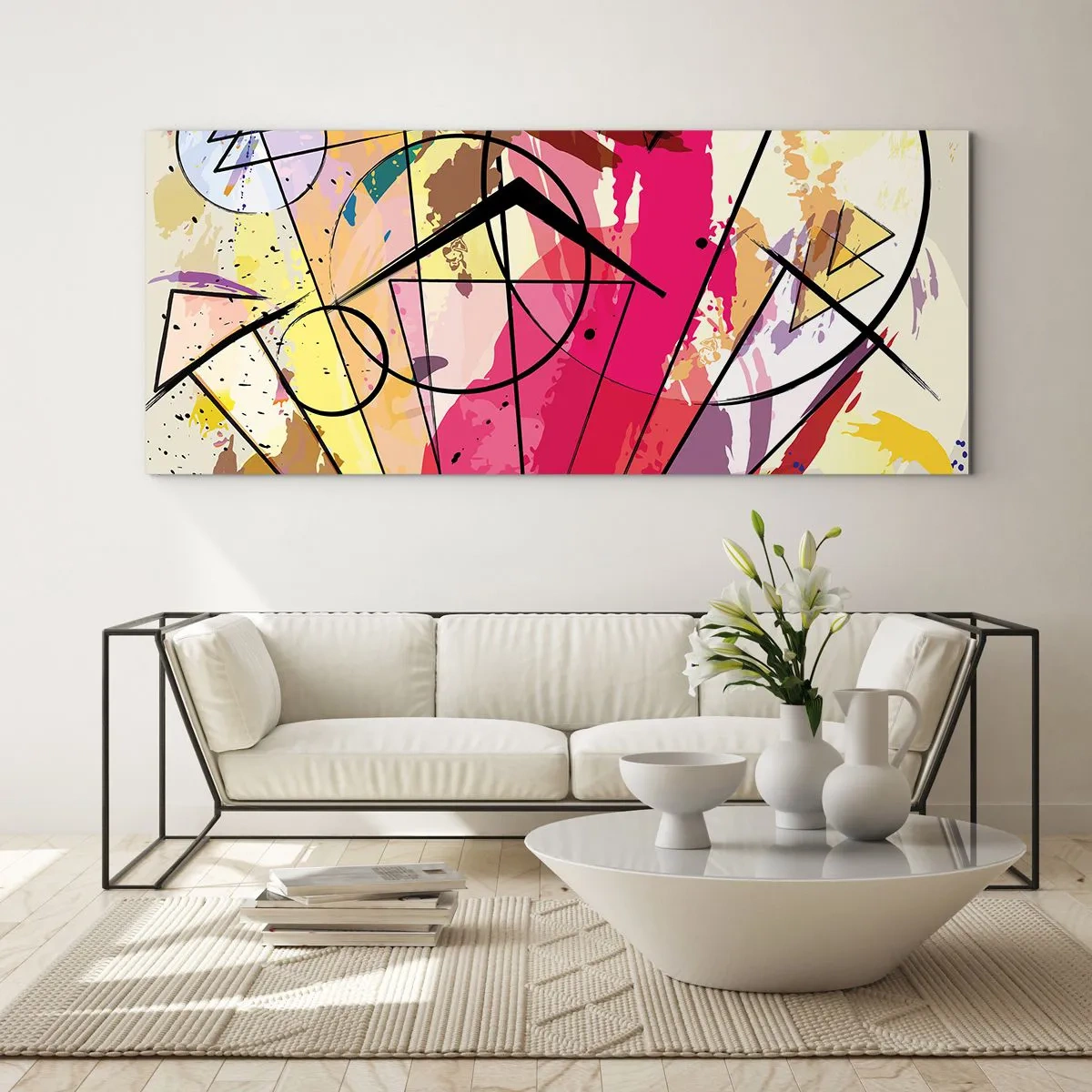 Quadro em vidro - Explosão - 100x40 cm