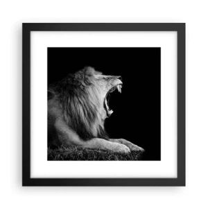 Pôster com moldura preta - Sem dúvida alguma - 30x30 cm