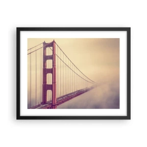 Pôster com moldura preta - Entre o céu e a terra - 50x40 cm