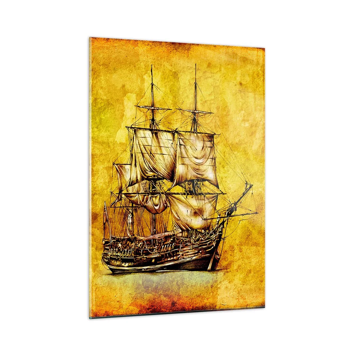 Quadro em vidro - Direção Tortuga! - 50x70 cm
