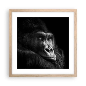 Pôster com moldura de carvalho claro - E para que é que estás a olhar? - 40x40 cm