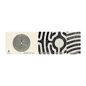 Amostra de papel de parede Premium Canvas - Ordem misteriosa - Labirinto, Minimalismo, Preto e branco - 100x30 cm