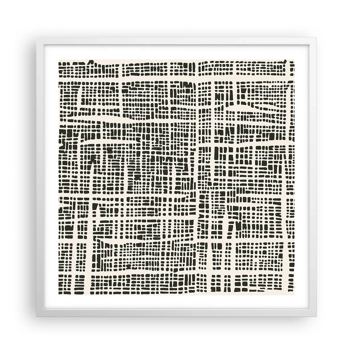 Pôster em moldura branca - Uma composição tecida - 60x60 cm