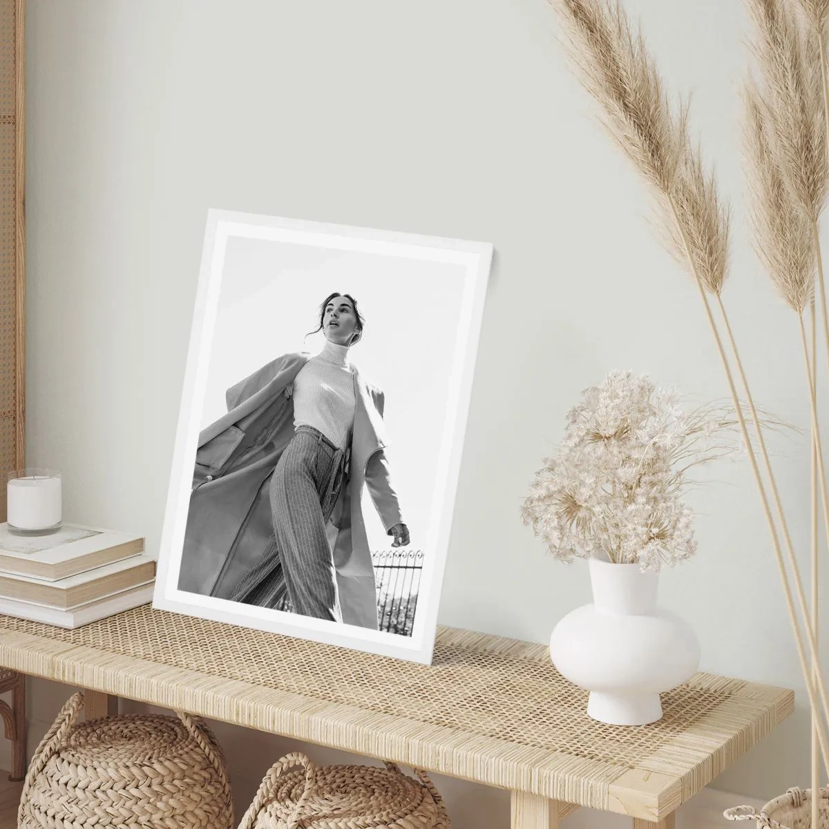 Pôster em moldura branca - Vens comigo? - 61x91 cm