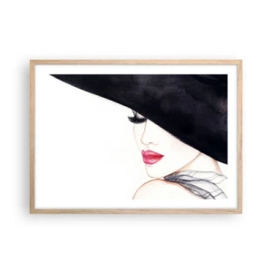 Pôster com moldura de carvalho claro - Elegância e sensualidade - 70x50 cm