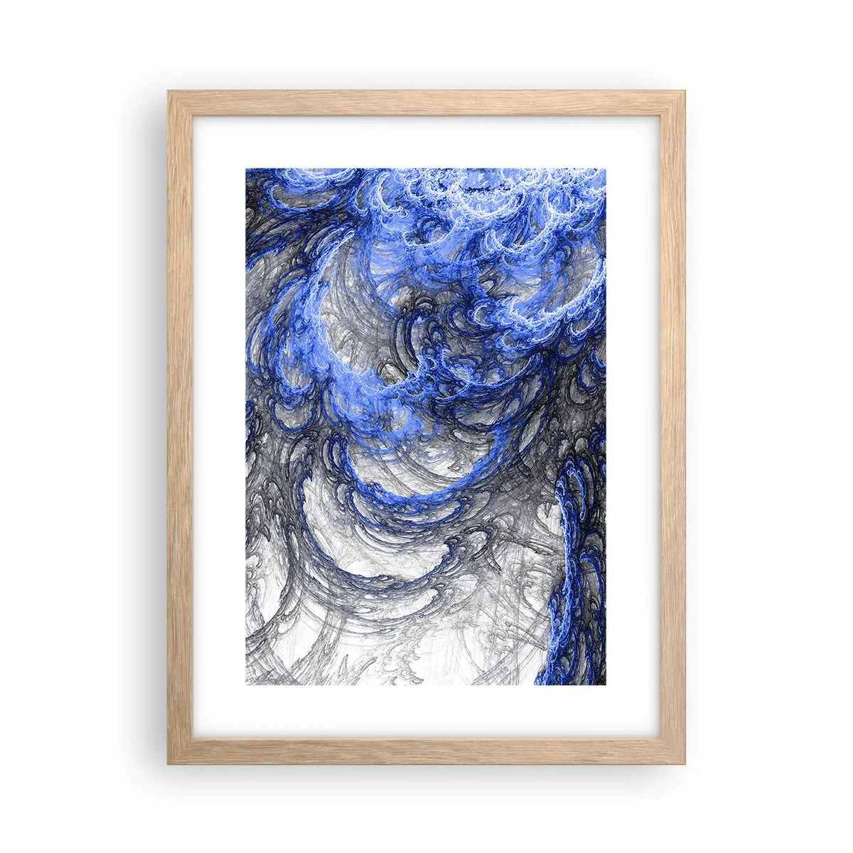 Pôster com moldura de carvalho claro - O nascimento de uma onda - 30x40 cm