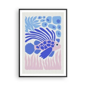 Pôster com moldura preta - Em seu elemento - 70x100 cm