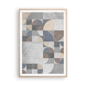 Pôster com moldura de carvalho claro - Fantasia cerâmica - 70x100 cm