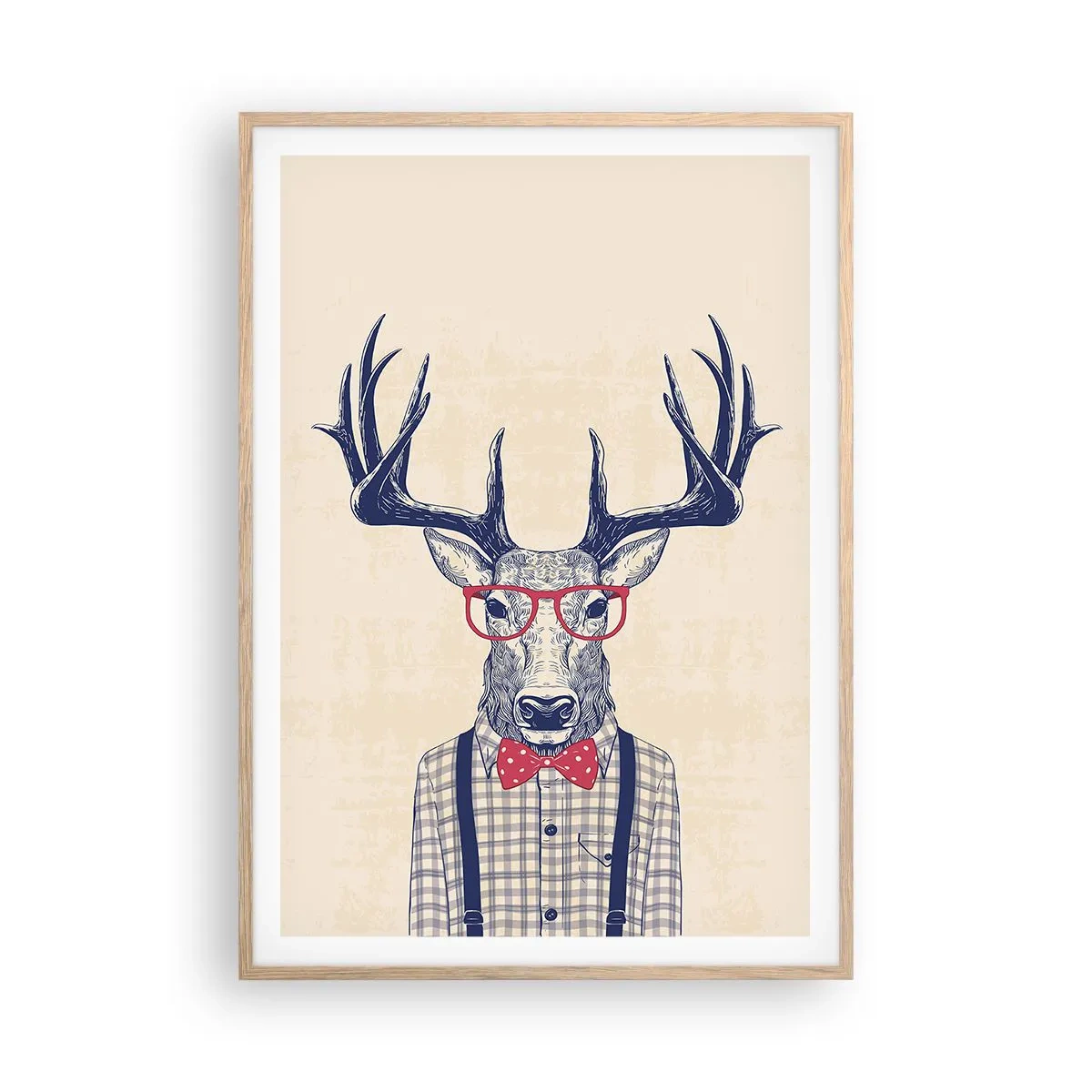 Pôster com moldura de carvalho claro - Extravagância engraçada - 70x100 cm