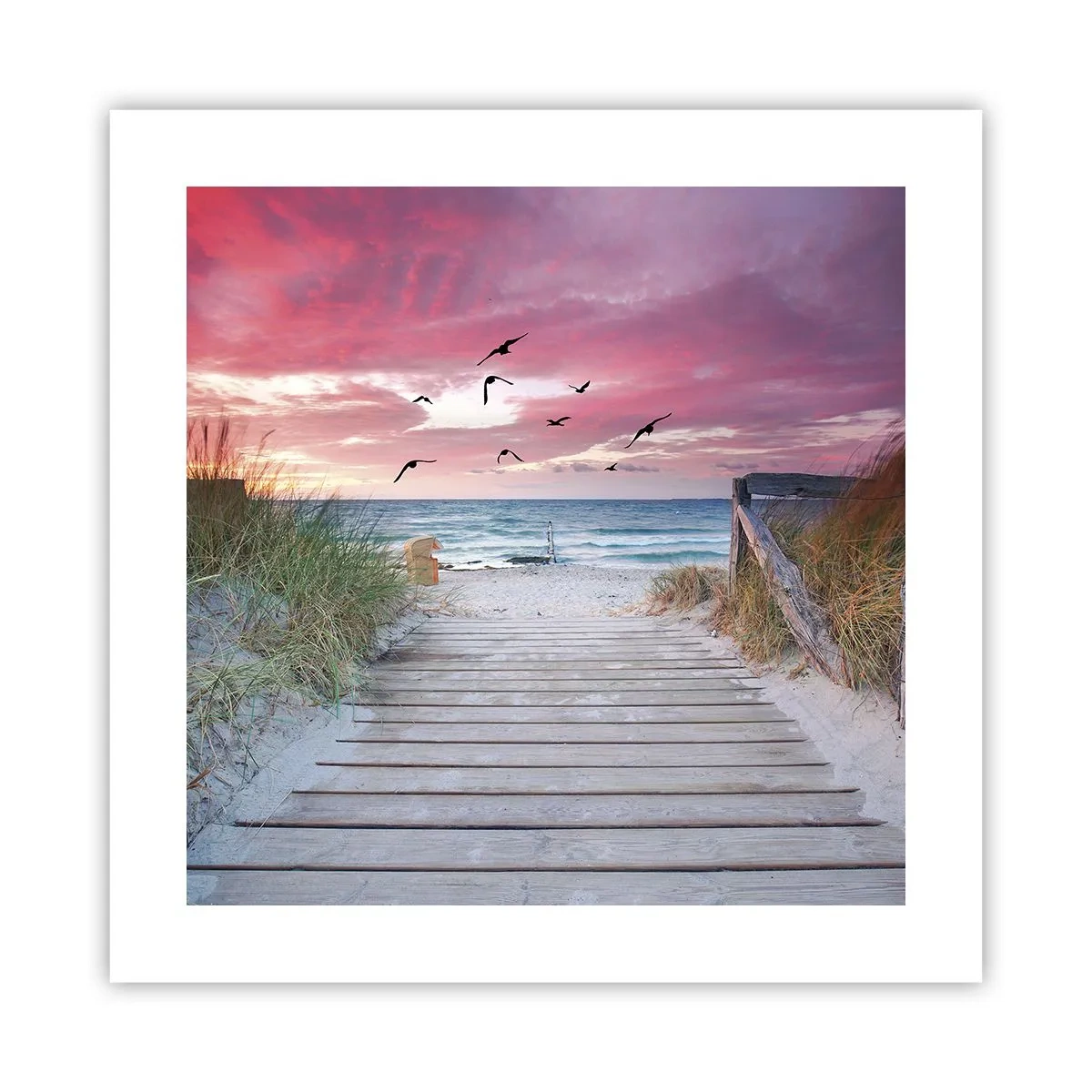 Pôster - Impressão do Báltico - 40x40 cm