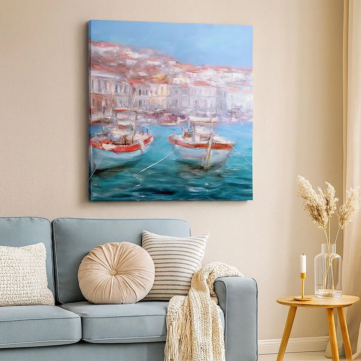 Quadro em tela - Baía italiana - 30x30 cm