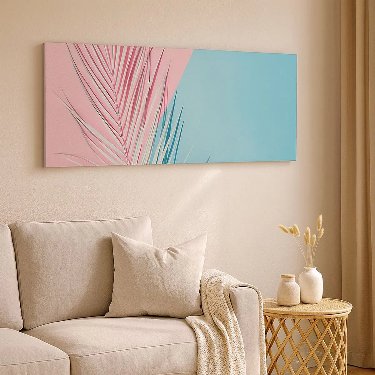 Quadro em tela - Impressão tropical - 100x40 cm