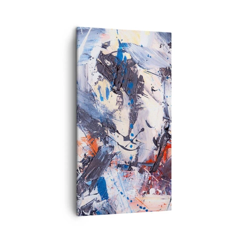 Quadro em tela - Dança louca da abstração - 45x80 cm