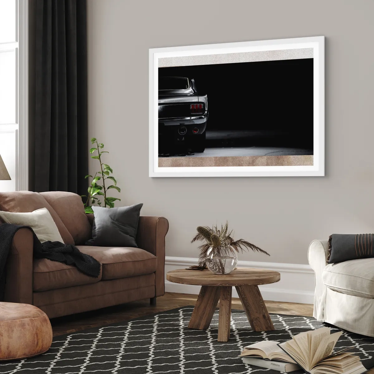 Pôster em moldura branca - O charme do clássico - 100x70 cm