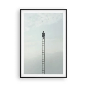 Pôster com moldura preta - Vá além - 61x91 cm