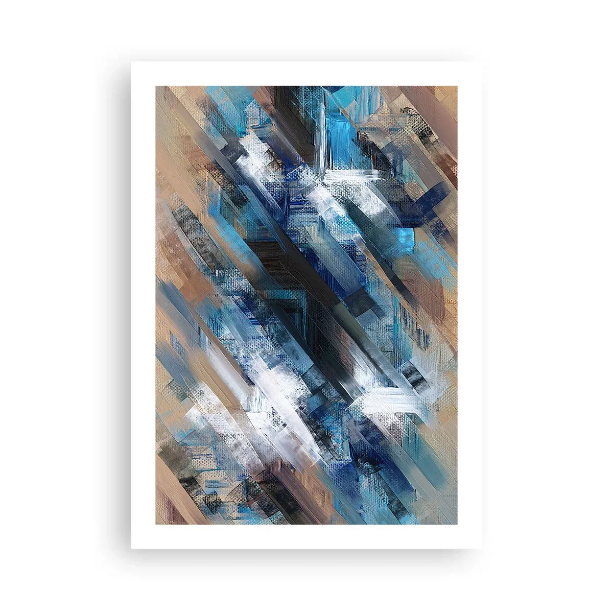 Pôster - Numa diagonal azul - 50x70 cm