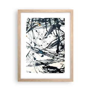 Pôster com moldura de carvalho claro - Com ou sem sentido? - 30x40 cm