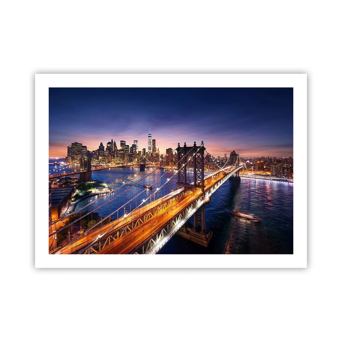 Pôster - Uma ponte luminosa para o coração da cidade - 70x50 cm
