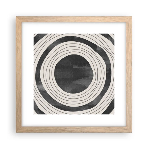 Pôster com moldura de carvalho claro - Direito ao ponto - 30x30 cm