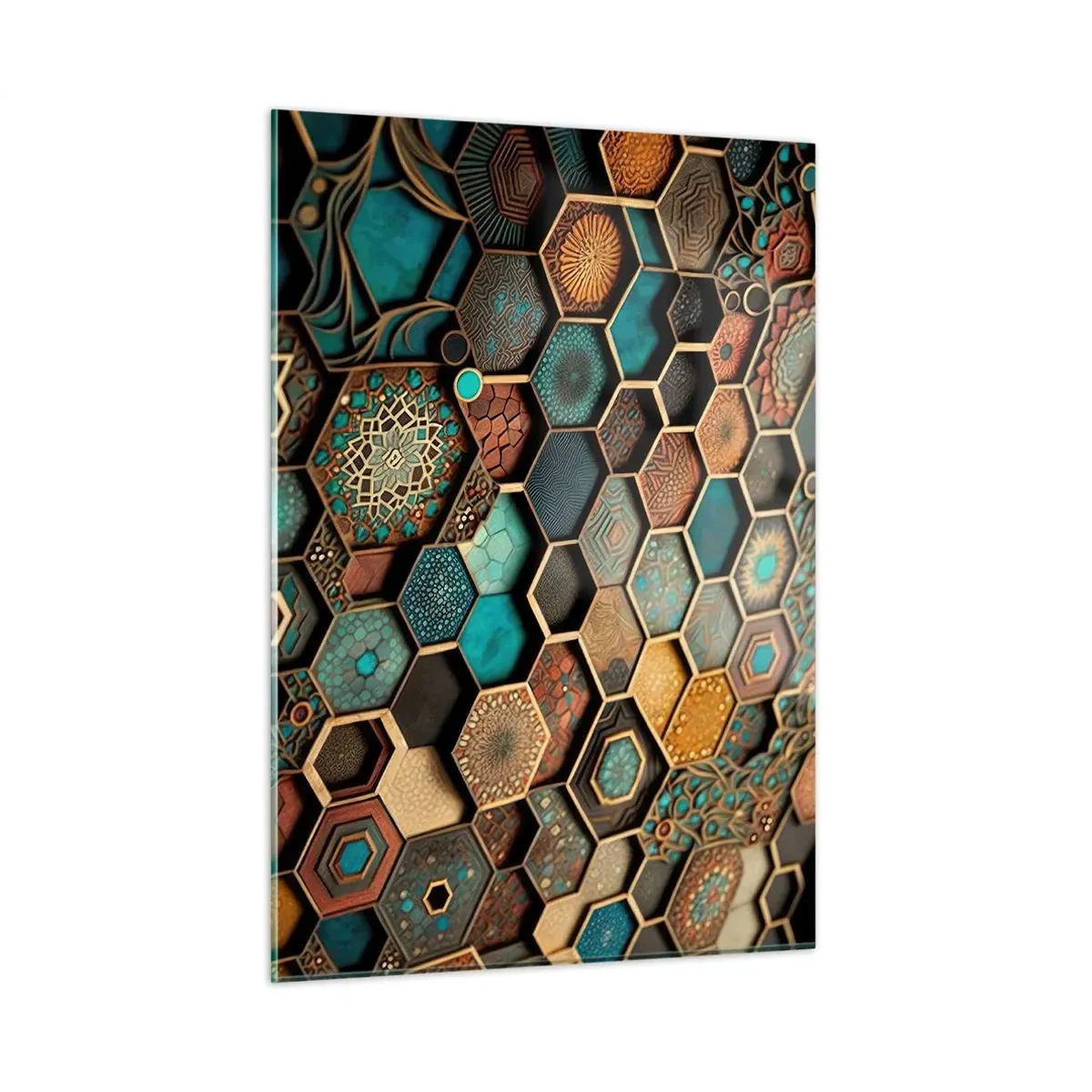 Quadro em vidro - Ornamentos árabes – variação - 50x70 cm