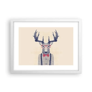 Pôster em moldura branca - Extravagância engraçada - 40x30 cm