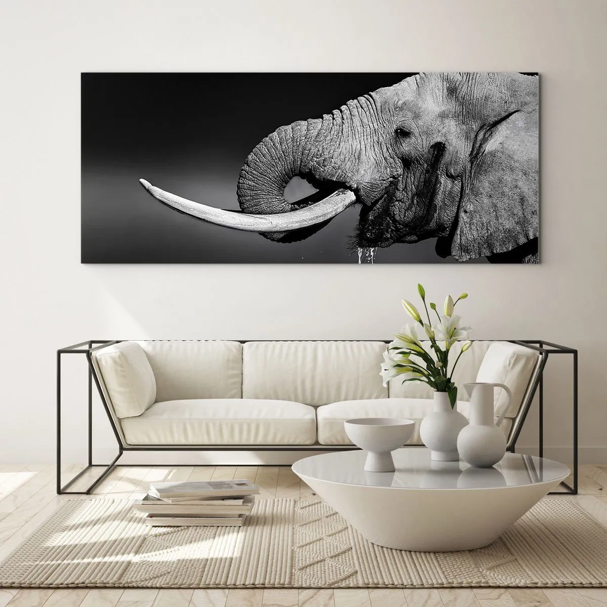 Quadro em vidro - Sim, agora está tudo bem - 90x30 cm