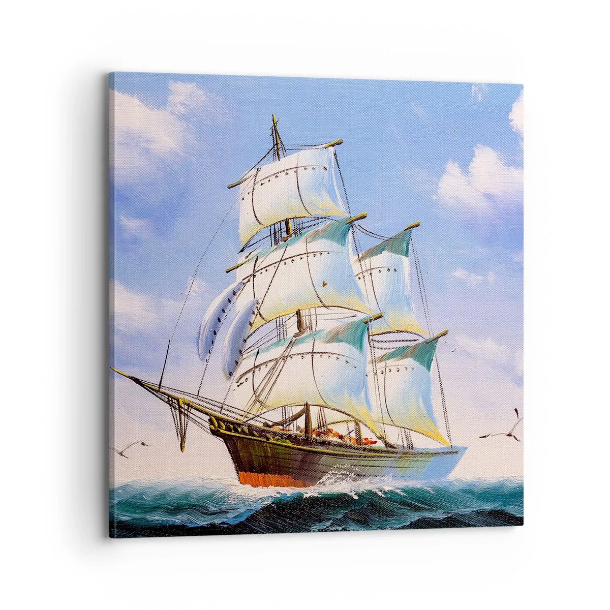 Quadro em tela - Orgulhosamente com o vento - 70x70 cm