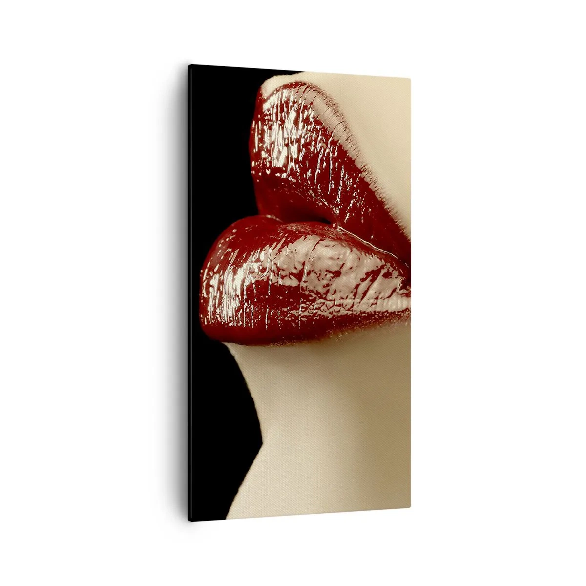 Quadro em tela - Sensualidade e brilho do carmim - 55x100 cm
