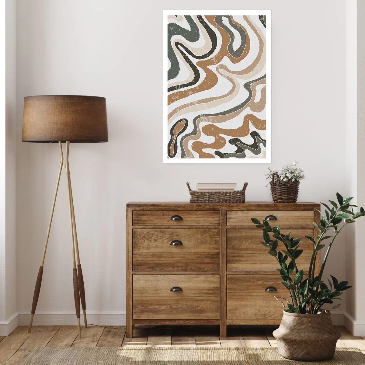 Pôster - Meandros de cores da terra - 61x91 cm