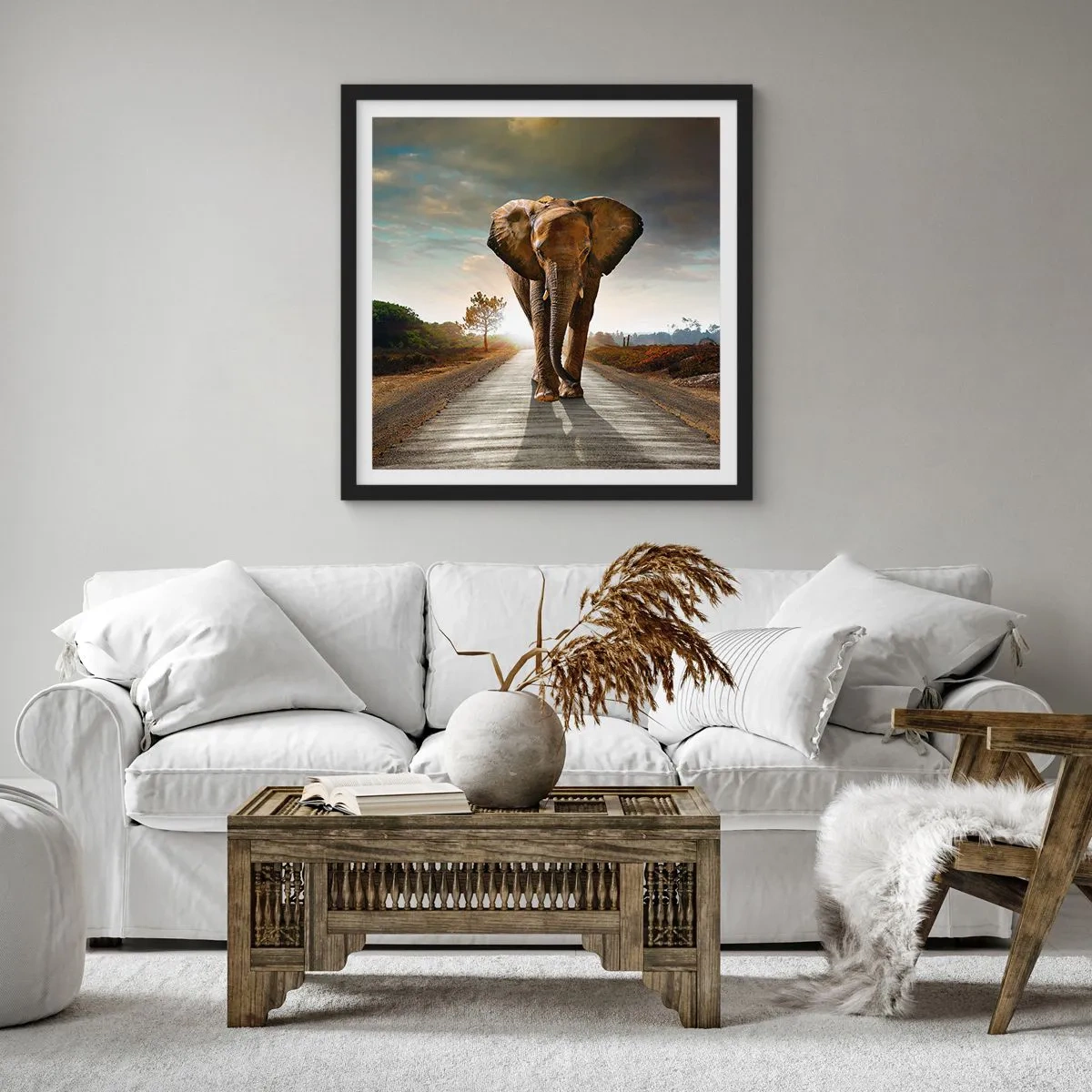 Pôster com moldura preta - Não faz parte da composição da porcela - 40x40 cm