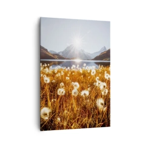 Quadro em tela - Dureza da rocha, suavidade da relva - 70x100 cm