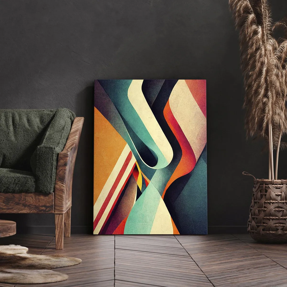Quadro em tela - Composição intensa - 50x70 cm